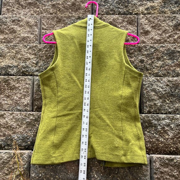 IBEX (made in USA) Carrie Vest - Lime Green- Size Small WOOL VGUC - Picture 10 of 10